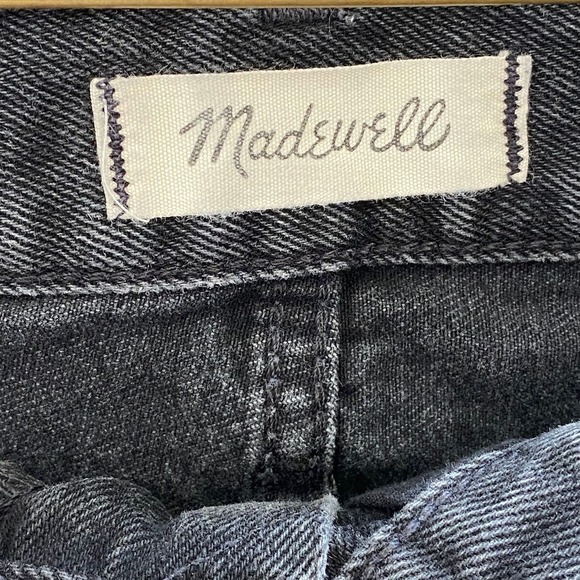 MADEWELL Rigid Denim A-Line Button Fly Raw Hem Jeans Skirt, Size 27 - Picture 3 of 8